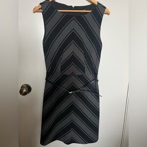 Le Chateau Black and Gray Chevron Mini Dress - barely worn